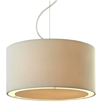 image of Firstlight - Clio - 3 Light Round Ceiling Pendant Chrome, Cream, E27