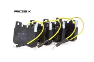 Image of RIDEX Brake pad set 402B0388 Brake pads,Brake pad set, disc brake PEUGEOT,CITROEN,MEGA,106 II Schragheck (1A_, 1C_),106 I (1A, 1C)