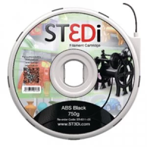 image of ST3Di Black ABS 3D Printing Filament 750g ST-6011-00