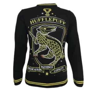 image of Harry Potter Hufflepuff Badger Crest Unisex Christmas Jumper Large