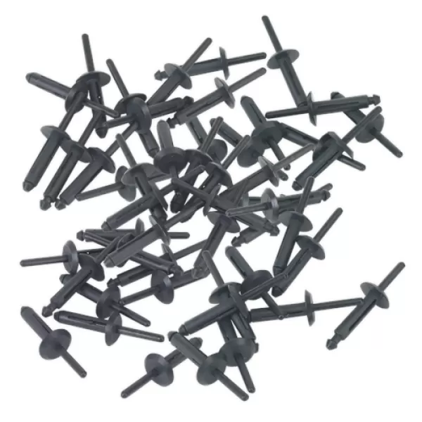 Image of Genuine SEALEY PR002 Plastic Rivet Ø6.3 x 25.2mm Pack of 50