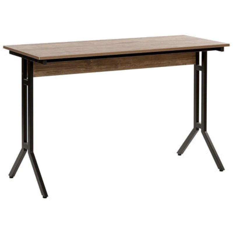 Image of Beliani Home Office Desk Creek Dark Brown 120 Cm 48 Cm