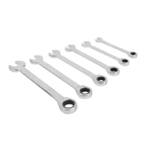 Image of King Dick Ratchet Combination Spanner Set AF 6pce - 3/8" - 3/4"