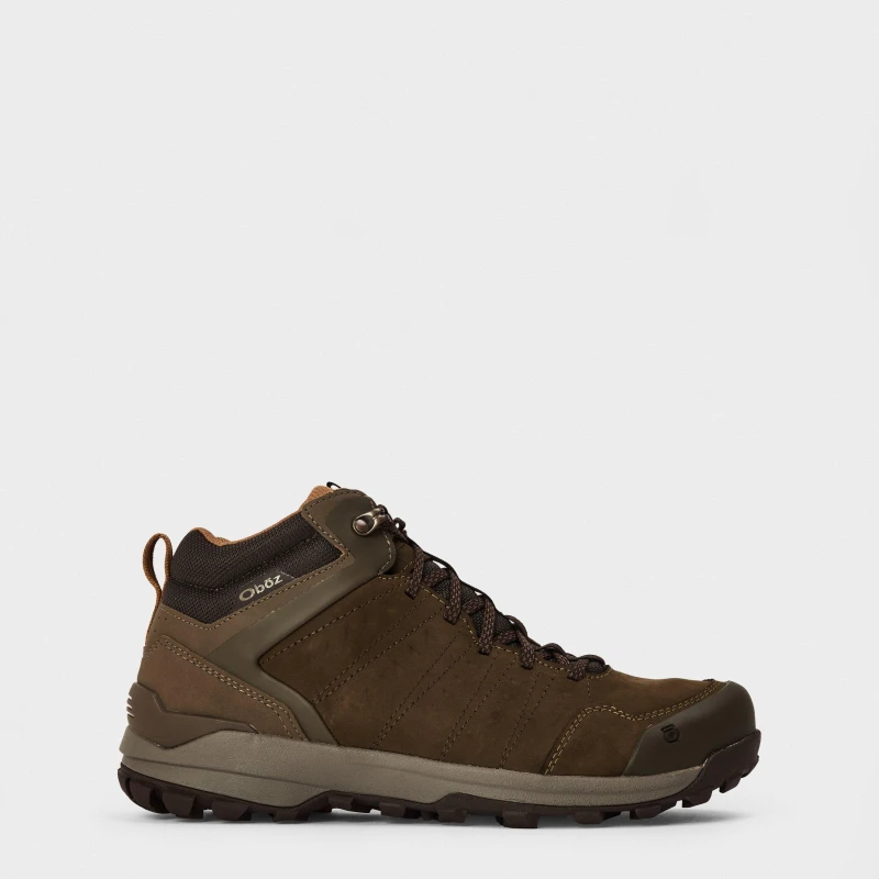 Image of Oboz Mens Sypes Wide Leather Waterproof Hiking Boots Cedar Brown male 7.5 (41.5)