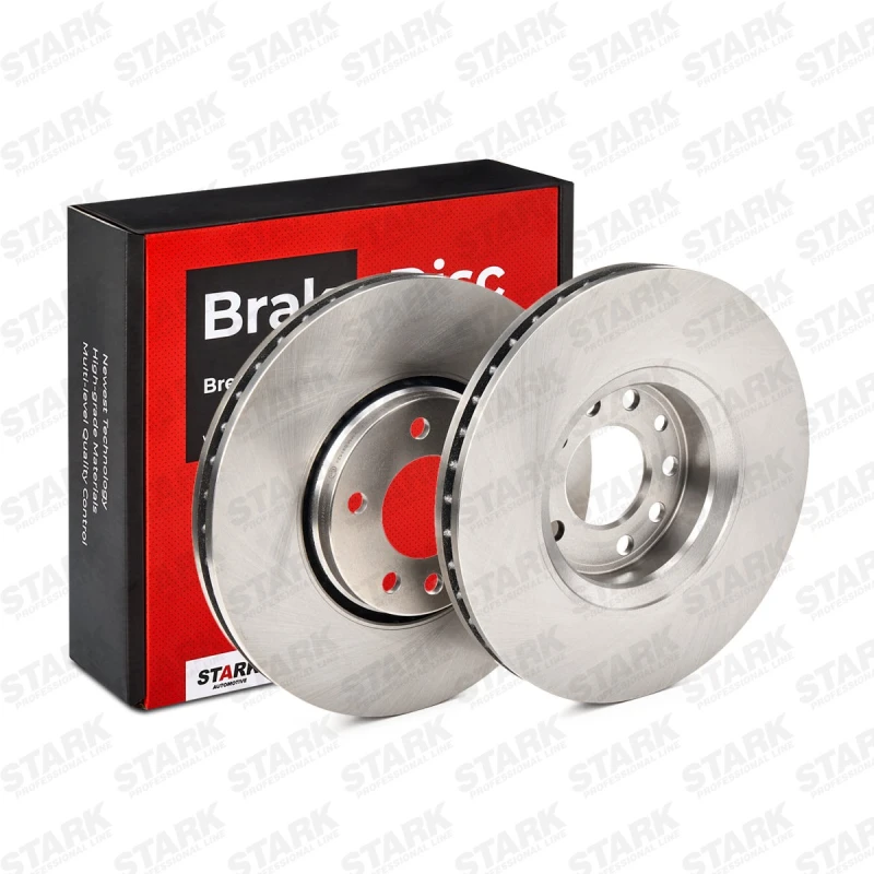 Image of STARK SKBD-0020182 Brake disc Front Axle, Vented, Cast Iron, Uncoated, Untreated, without bolts/screws Cast Iron Brake Disc (82)