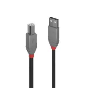 image of Lindy 10m USB 2.0 Type A to B Cable Anthra Line