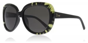 Image of Christian Dior TieDyed Sunglasses Black / Green EEW NR 56mm