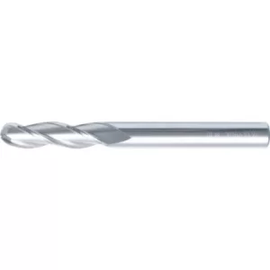 Image of 6.00MM Carbide 3 Flute Plain Shank Long Series Ball Nosed End Mills