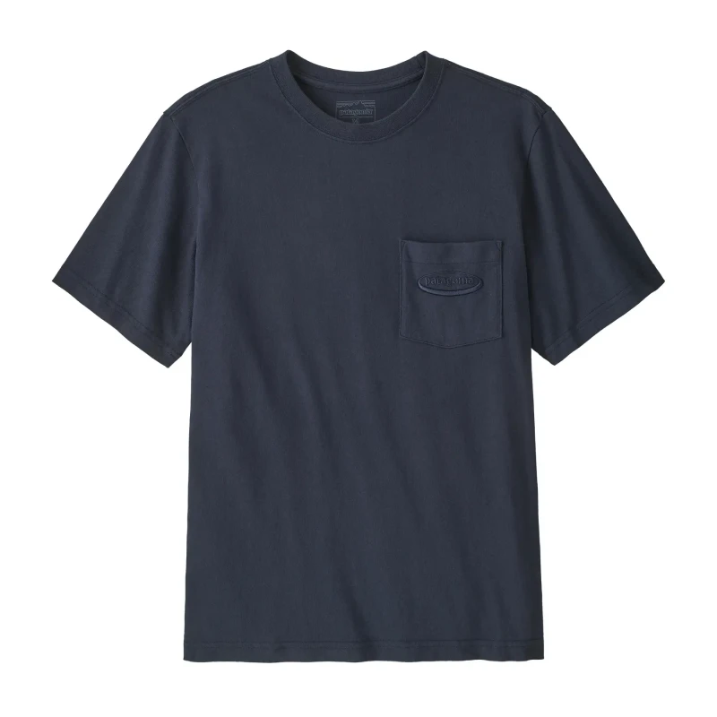 Image of Patagonia T-Shirt Patagonia Oval Logo Bleu Male L