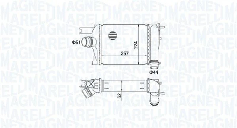 Image of MAGNETI MARELLI Intercooler MAGNETI MARELLI 351319205170