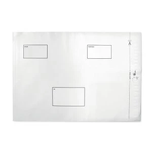 image of 5 Star Elite Envelopes Extra Strong Waterproof Polythene Peel and Seal Opaque 335x435mm Pack 100