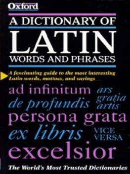 Image of A Dictionary of Latin Words and Phrases by James Morwood Paperback