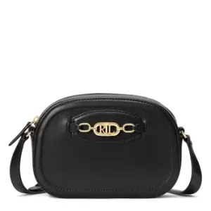 Image of Lauren by Ralph Lauren Leather Medium Jordynn Crossbody Bag - Black