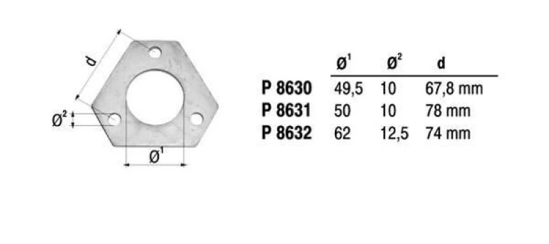 Image of Flange, exhaust pipe VEGAZ UF-497