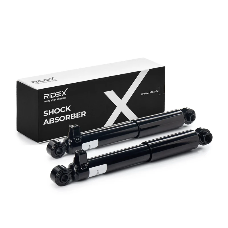 Image of RIDEX 854S2144 Shock absorber Rear Axle, Gas Pressure, Twin-Tube, Telescopic Shock Absorber, Bottom eye Shock Absorber (854)