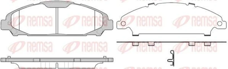 Image of REMSA Brake pad set REMSA 1620.00