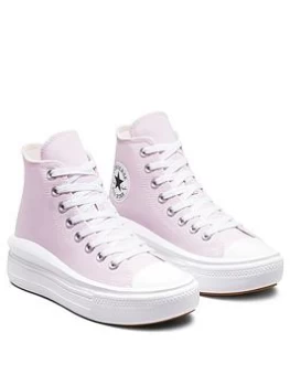 Image of Converse Chuck Taylor All Star Move Canvas Platform Hi Top Plimsolls - Amethyst, Amethyst, Size 7, Women