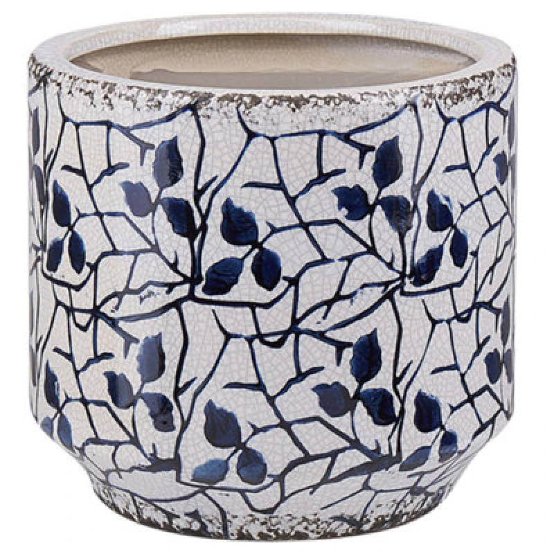 Image of Beliani Flower Vase Myos Stoneware 15cm White