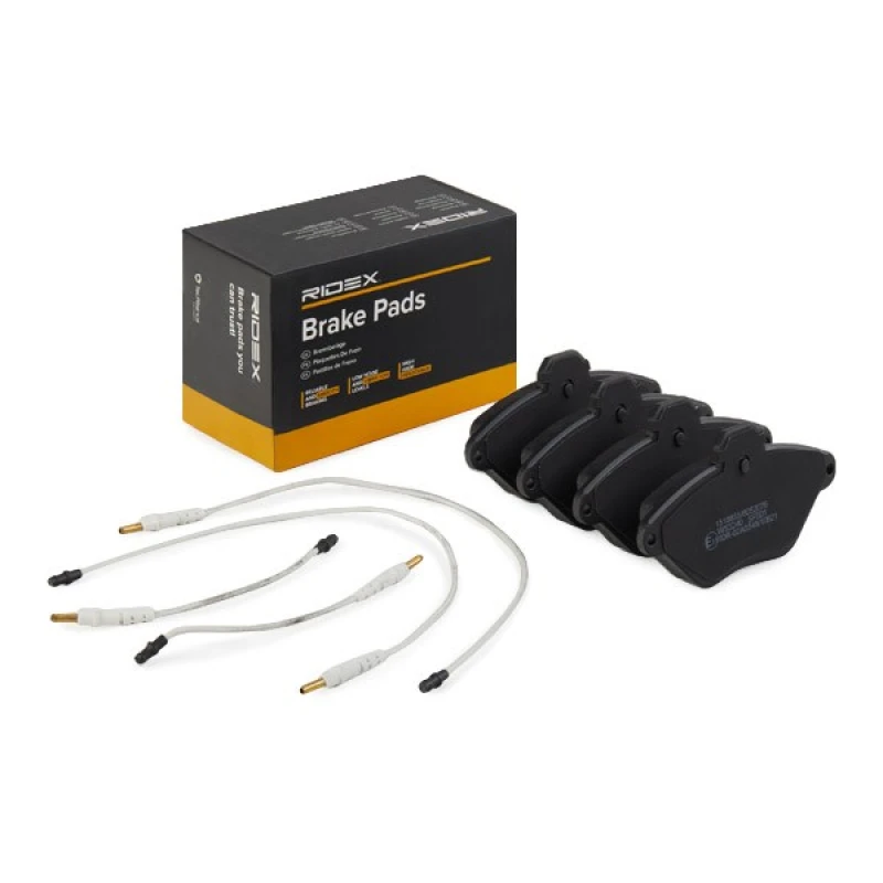 Image of RIDEX 402B0965 Brake pad set Front Axle, prepared for wear warning indicator Brake Pad Set,disc brake (402)