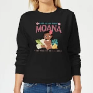Image of Moana Born In The Ocean Womens Sweatshirt - Black - S