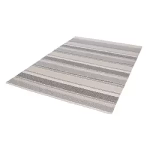 Image of Boardwalk Grey Multi 120cm x 170cm Rectangle - Grey and Multicoloured