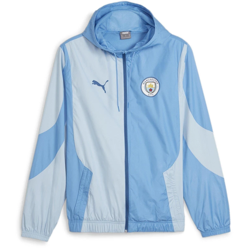 Image of Puma Manchester City Pre-Match Woven Jacket Adults - Blue Blue S