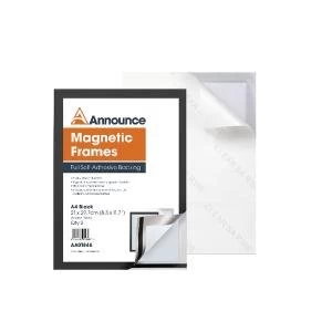 image of Announce Magnetic Frame A4 Black Pack of 2 AA01846