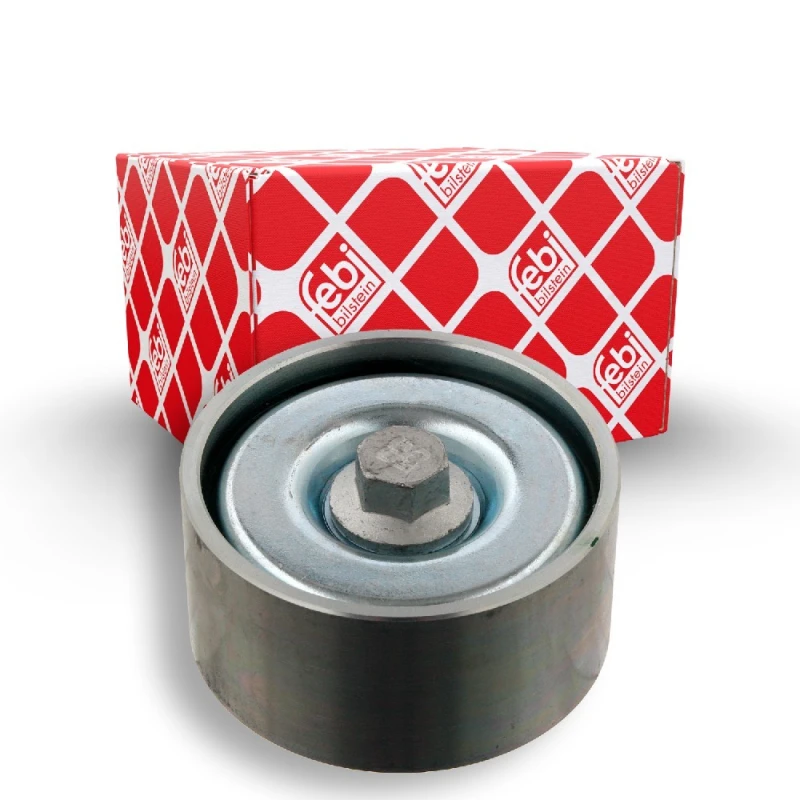 Image of FEBI BILSTEIN 22895 Tensioner Pulley with screw Metal Tensioner Pulley,v-ribbed belt (310)