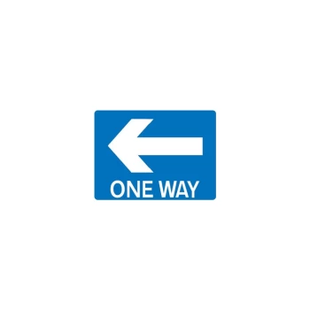 Image of One Way Left Wall-fix Class 2 Reflective Aluminium Sign - 600 X 450MM