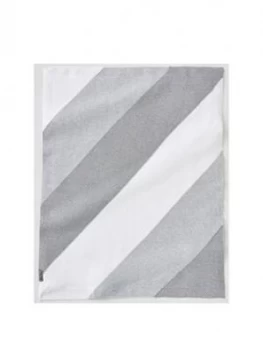 Image of Silver Cross Grey Stripe Knit Blanket