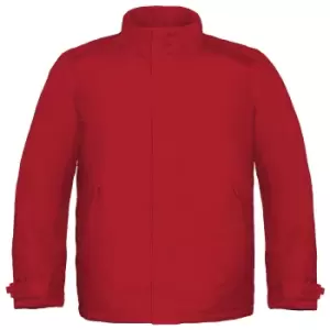 Image of B&C Mens Real+ Premium Windproof Thermo-Isolated Jacket (Waterproof PU Coating) (S) (Deep Red)
