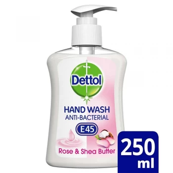 image of Dettol Anti Bacterial E45 Hand Wash 250ml