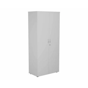 TC Office Cupboard with Lockable Doors with 4 Shelves Height 1800mm, White