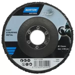 image of Norton Rapid Strip Non Woven Sanding Disc for Metal - 115mm