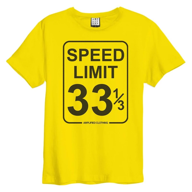 Image of Amplified Amplified Men Speed Limit T-Shirt in Yellow Size: X-Small Yellow XS Male 5063238001688