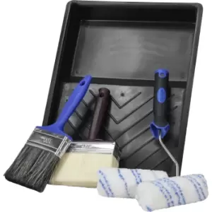 image of Faithfull Wood Care Paint Brush & Roller Kit, 6 Piece