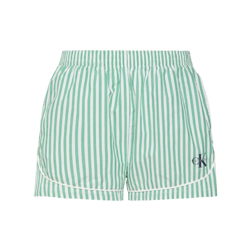 Image of Calvin Klein Calvin Stripe Shorts Ld62 Green Stripe female 14 (L)