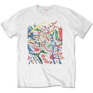 Image of Pink Floyd - Pollock Prism Unisex Large T-Shirt - White