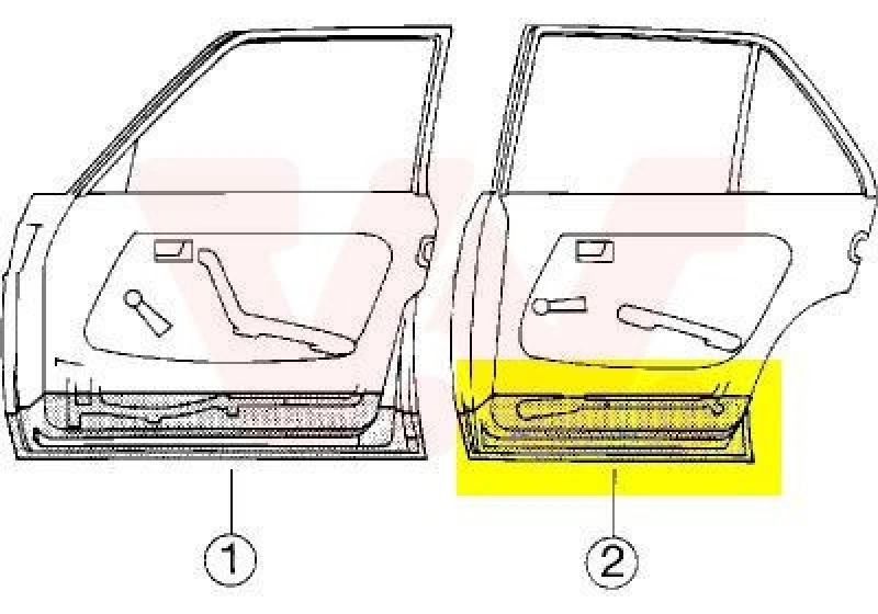 Image of VAN WEZEL Door repair panel VAN WEZEL 3010277