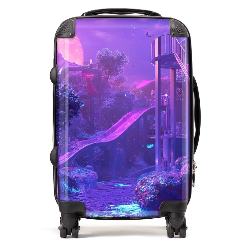 Image of Designer Luggage Elena Sable: 00021 Suitcase in Purple Size: Large Purple Unisex Large