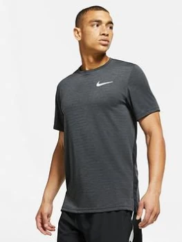 Image of Nike Train Hyper Dri-Fit Veneer T-Shirt - Black/Grey