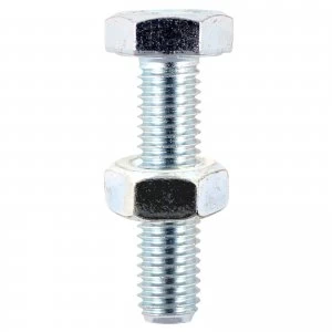 Hexagon Set Screws and Nuts Zinc Plated M6 20mm Pack of 115