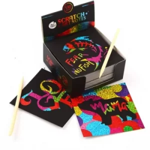 image of Scratch Glittery Notes With Wooden Stylus Kit