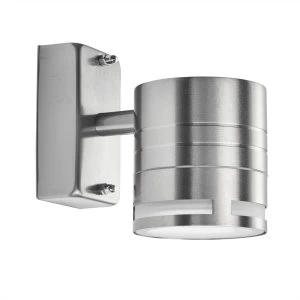 Image of 1 Light Outdoor Wall Light Stainless Steel IP44, GU10