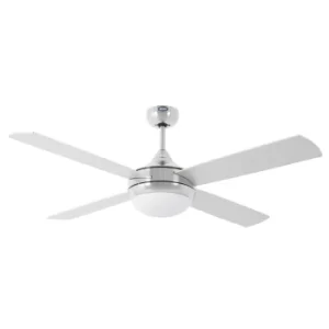 Image of Icaria 2 Light Large Aluminium Ceiling Fan Grey, Maple with Light, E27