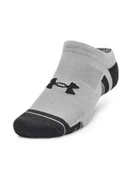 Image of Under Armour Performance Tech 3pk No Show Socks - Grey Size M Men
