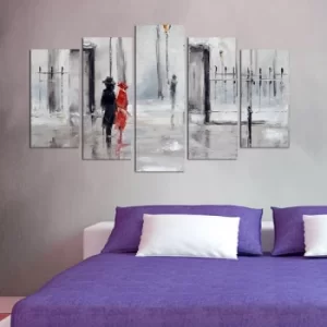 Image of 5PMDF-64 Multicolor Decorative MDF Painting (5 Pieces)