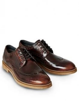 image of Joe Browns Joe Browns Smokey Jazz High Shine Brogue, Caramel, Size 10, Men