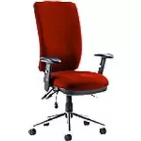Image of dynamic Triple Lever Ergonomic Office Chair with Adjustable Armrest and Seat Chiro High Back Tobasco Red