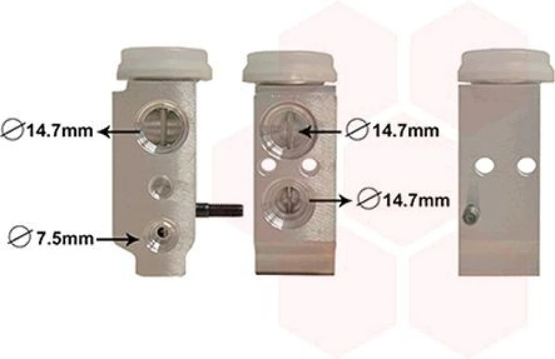 Image of VAN WEZEL AC expansion valve VAN WEZEL 83001195